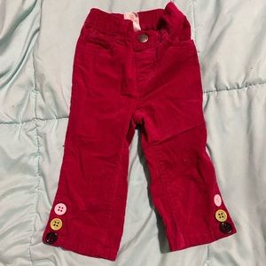 Gymboree corduroy fushia pants size 12-18months